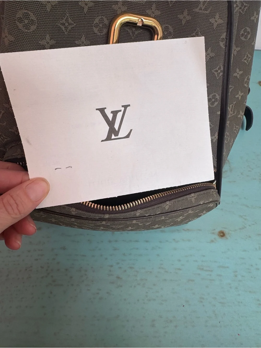 Vintage Louis Vuitton Monogram Mini Lin Montaoursis Backpack.